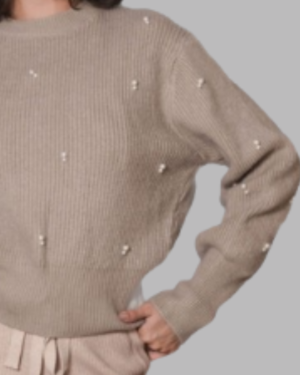 Sweater con Perlas Decorativas